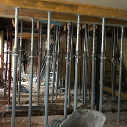 steunpilaren voor plaatsing steunbalken